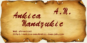 Ankica Mandžukić vizit kartica